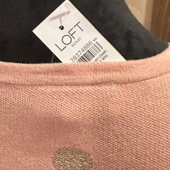 Loft; Cardigan, Pink and Gold; NWT, Size XL - Picture 3 of 6
